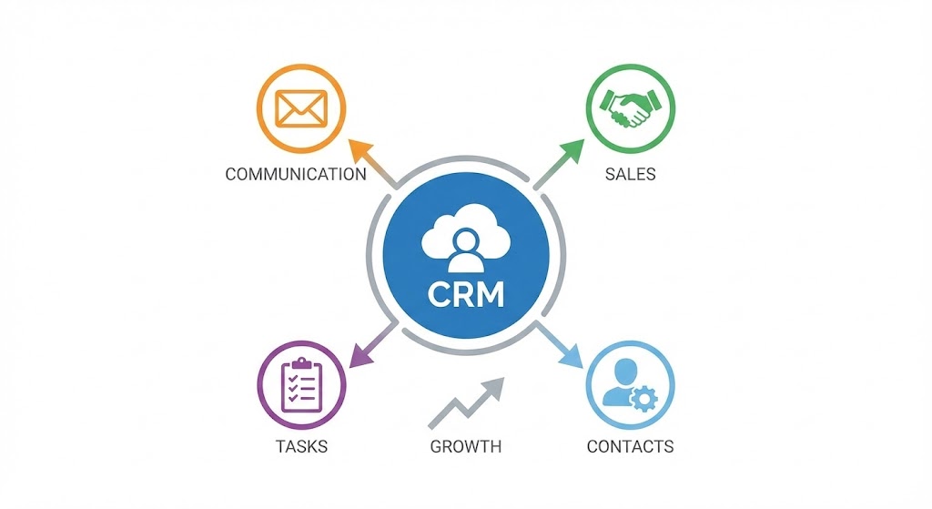 Ilustración representativa: Qué es un CRM y cómo organiza tu negocio centralizando datos